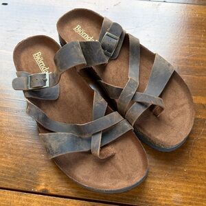 Bjorndal Eden Leather Sandals Sz 10 NWOT